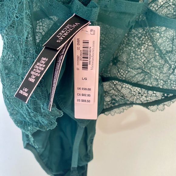 NWT Victoria’s Secret Green Lace Plunge Bodysuit - Picture 8 of 8